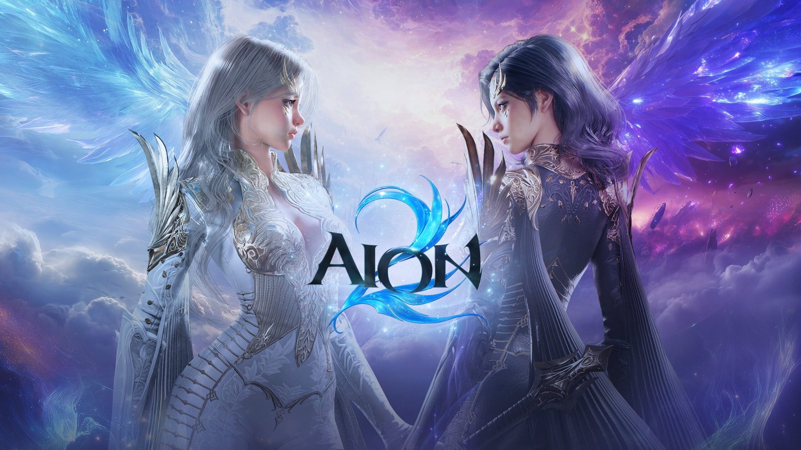 AION 2 — official artwork featuring Elyos and Asmodian