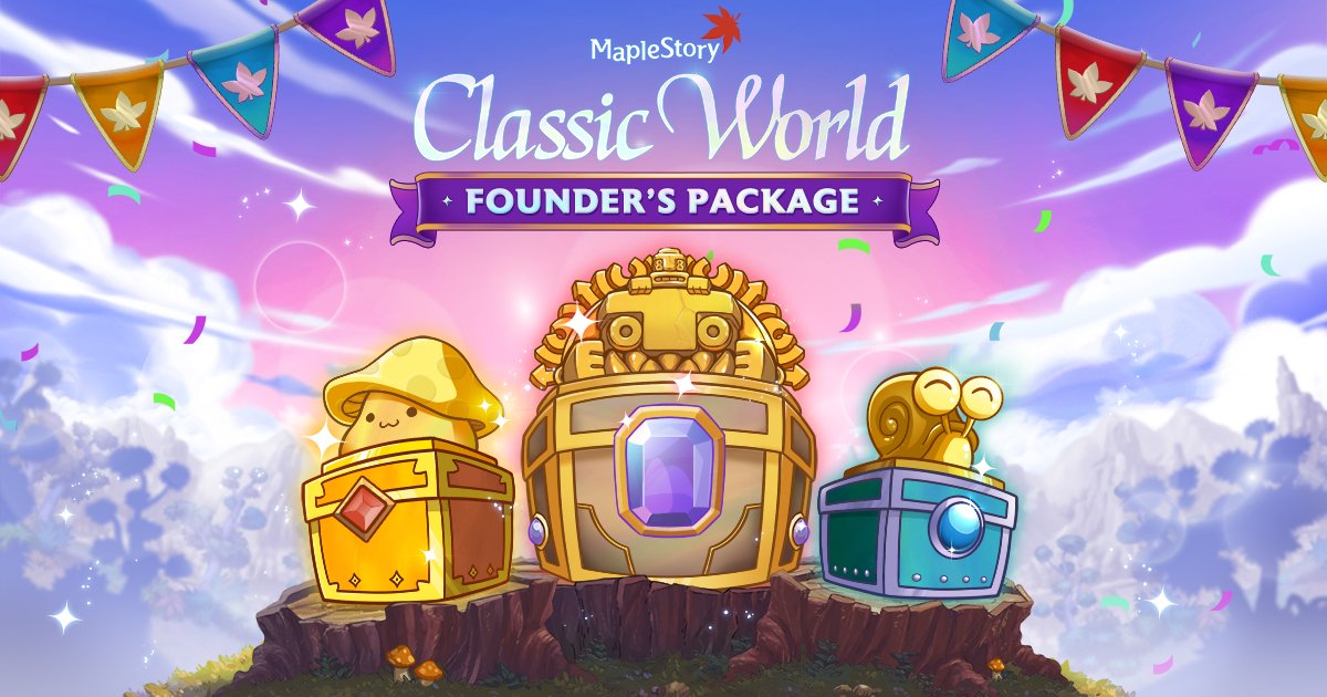 MapleStory Classic World Founder's Package key art