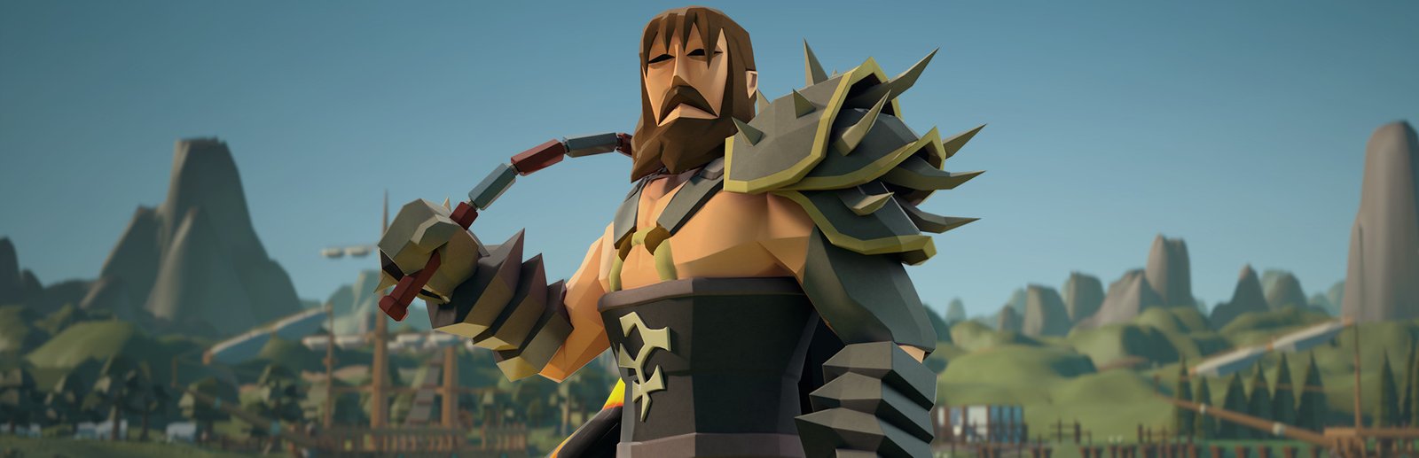 Old School RuneScape character in spiked armor, official Jagex key art