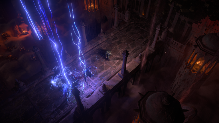Path of Exile 2 — imagem promocional de gameplay do press kit de 2023