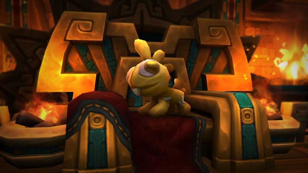 World of Warcraft artwork for the Cuddly Gold-Colored Grrgle housing decor Twitch Drop.